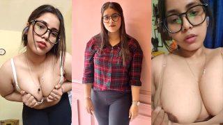 Beautiful Sexy Chasmish Busty Indian Babe Teasing Big Boobs Show